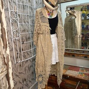 NWT Jaded Gypsy Gorgeous Forever Timeless Crochet Duster, One Size